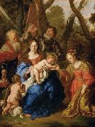 SANDRART, Joachim von Mystische Verlobung der Hl. Katharina und die Hll Sweden oil painting artist